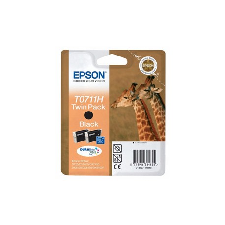 Epson - Confezione doppia Cartuccia ink - Nero - T0711H - C13T07114H10 - 11ml x 2