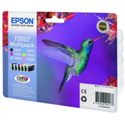 Epson - Cartuccia ink - C/M/Y/K/C CH/M CH - T0807 - C13T08074011  - 7,4ml cad