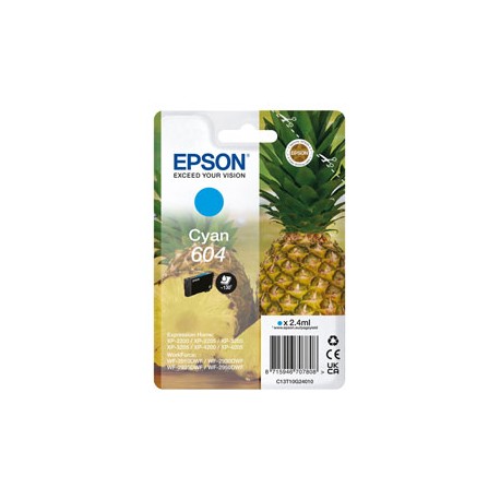 Epson - Cartuccia - Ciano - 604 - C13T10G24010 - 2,4 ml