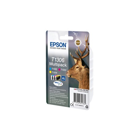 Epson - Multipack Cartuccia ink - C/M/Y - T1306 - C13T13064012 - 10,1ml cad