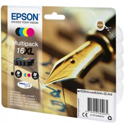 Epson - Multipack Cartuccia ink - 16XL - C/M/Y/K - C13T16364012 - C/M/Y 6,5ml cad - K 12,9ml