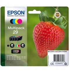 Epson - Confezioni cartucce ink - 29 - C/M/Y/K - C13T29864012 - C/M/Y 3,2ml cad - K 5,3ml