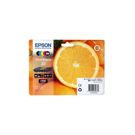 Epson - Confezione Cartuccia ink - 33 - C/M/Y/K/K PH -  C13T33374011 - C/M/Y/K PH 4,5ml cad - K 6,4ml