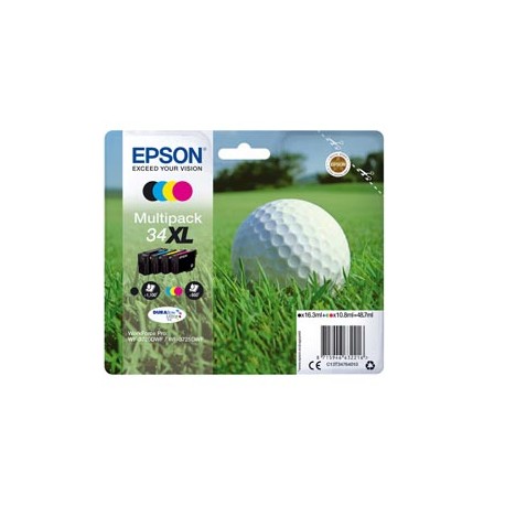 Epson - Multipack Cartuccia ink - 34XL - C/M/Y/K - C13T34764010 - C/M/Y 10,8ml - K 16,3ml