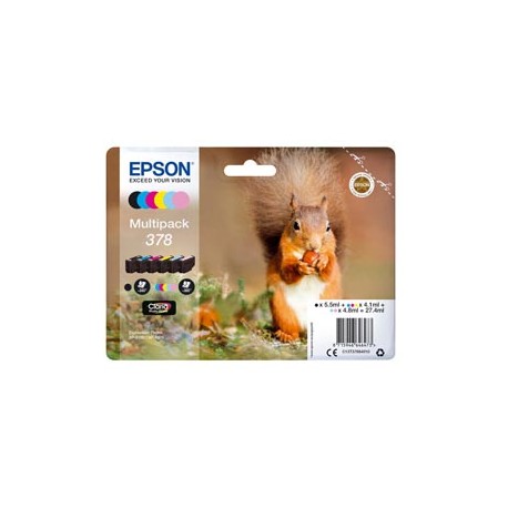 Epson - Cartuccia ink - 378 - C/M/Y/C CH/M CH/K - C13T37884010 - C/M/Y 4,1ml - C CH/M CH 4,8ml - K 5,5ml