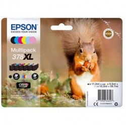 Epson - Multipack Cartuccia ink - 378XL - C/M/Y/C CH/M CH/K - C13T37984010 - C/M/Y 9,3ml - C CH/M CH 10,2ml - K 11,2ml