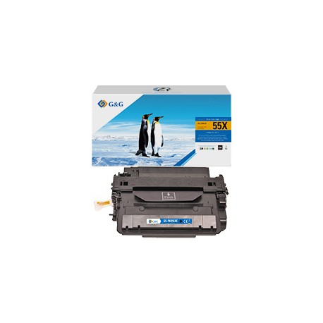 G&G - Toner Compatibile per Hp CE255X - Nero - 12.500 pag