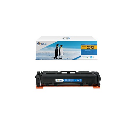 G&G - Toner Compatibile per Hp W2211X - Ciano - 2.450 pag