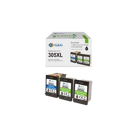 G&G - Cartuccia ink Compatibile per HP 305XL - Nero - 400 pag