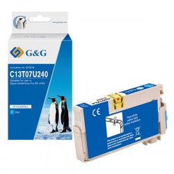 G&G - Cartuccia ink Compatibile per Epson WorkForce Pro WF-4745 - Ciano