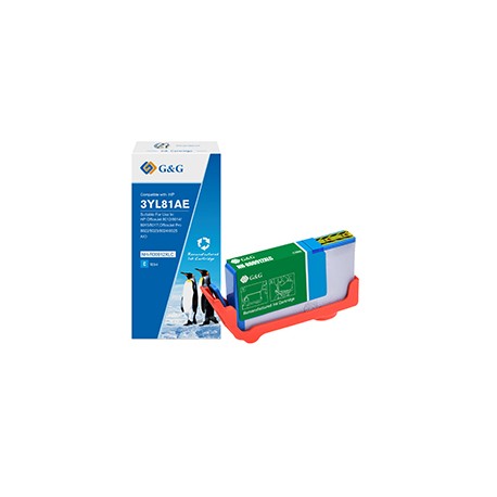 G&G - Cartuccia ink Compatibile per HP 912XL - Ciano