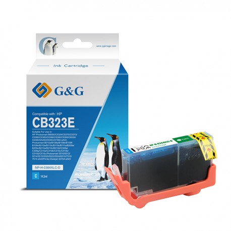 G&G - Cartuccia ink Compatibile per HP 364XL - Ciano