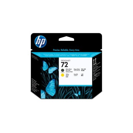 Hp - Testina di stampa originale - 72 - Nero opaco / Giallo - C9384A - 69 pag