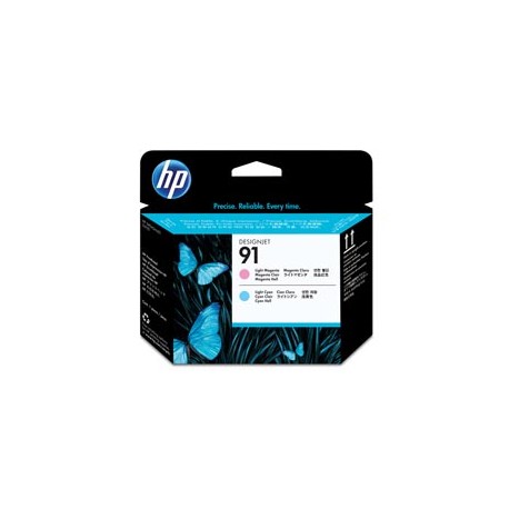 Hp - Testina di stampa originale - 91 - Magenta chiaro / Ciano chiaro - C9462A - 775 pag