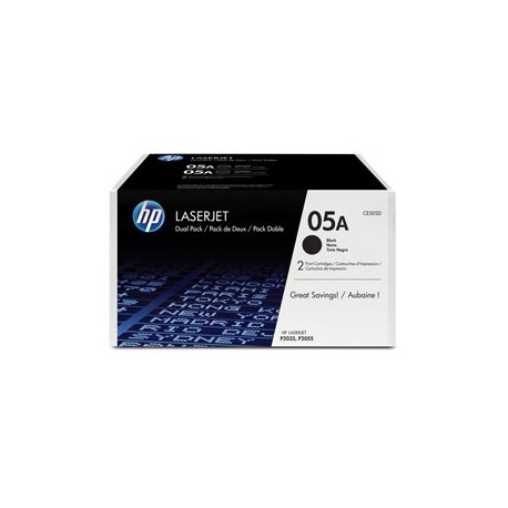 Hp - Confezione 2 Toner originale - 05A - Nero - CE505D - 2.300 pag cad