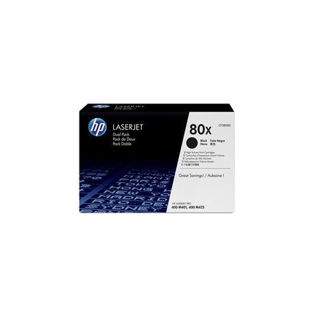 Hp - Confezione 2 Toner originale - 80X - Nero - CF280XD - 6.900 pag cad