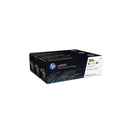 Hp - Confezione 3 Toner originale - 305A - C/M/Y - CF370AM - 2.600 pag cad