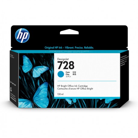 Hp - Cartuccia ink originale - 728 - Ciano -F9J67A - 130ml