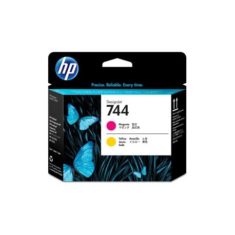 Hp - Testina originale - 744 - Magenta / Giallo - F9J87A - 6ml/cad