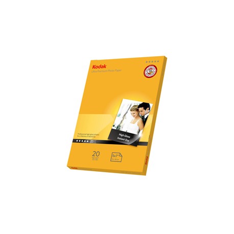 Kodak - Carta fotografica Ultra Premium Gloss - 13 x 18 cm - 280 gr - 20 fogli - 5740-089