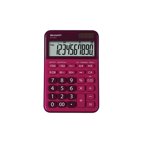 Calcolatrice da tavolo, EL M335 10 cifre, colore rosso
