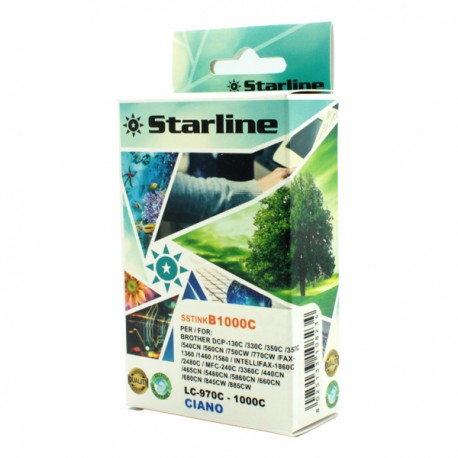 Starline - Cartuccia ink - per Brother - Ciano - LC1000C - 20ml