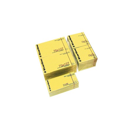 Blocchetto biglietti adesivi - giallo - 50 x 40mm - 70gr - 100 fogli - Starline