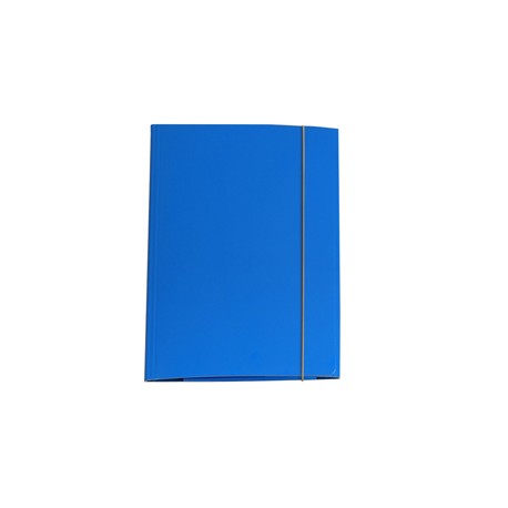 Cartella 3 lembi con elastico Queen - A4 - dorso variabile - cartone plastificato - azzurro - Starline