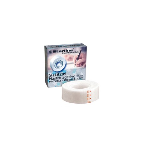 Nastro adesivo scrivibile - 19 mm x 33 m -PP - trasparente - Starline