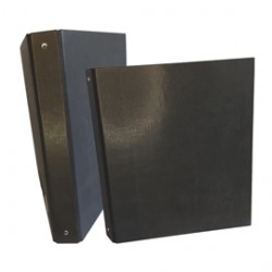 Raccoglitore King - 22 x 30 cm - 4 anelli tondi 30 mm - dorso 4 cm - rivestimento in PP - nero - Starline