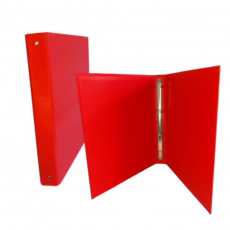 Raccoglitore King - 22 x 30 cm - 4 anelli tondi 30 mm - dorso 4 cm - rivestimento in PP - rosso - Starline