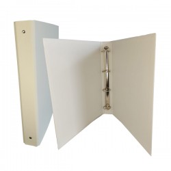 Raccoglitore King - 22 x 30 cm - 4 anelli tondi 30 mm - dorso 4 cm - rivestimento in PP - bianco - Starline