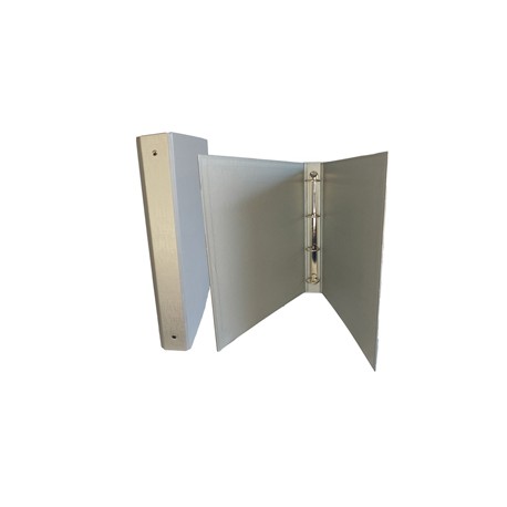 Raccoglitore King - 22 x 30 cm - 4 anelli tondi 30 mm - dorso 4 cm - rivestimento in PP - grigio - Starline