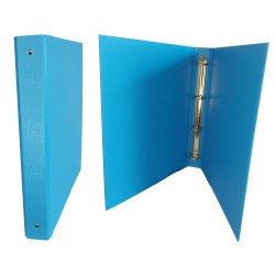 Raccoglitore King - 22 x 30 cm - 4 anelli tondi 30 mm - dorso 4 cm - rivestimento in PP - azzurro - Starline