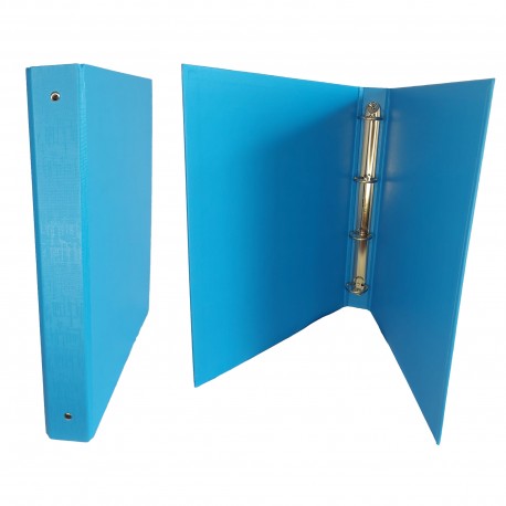 Raccoglitore King - 22 x 30 cm - 4 anelli tondi 30 mm - dorso 4 cm - rivestimento in PP - azzurro - Starline