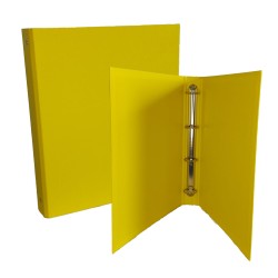 Raccoglitore King - 22 x 30 cm - 4 anelli tondi 30 mm - dorso 4 cm - rivestimento in PP - giallo - Starline
