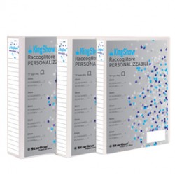 Raccoglitore personalizzabile KingShow - 22 x 30 cm - 4 anelli a D 25 mm - dorso 4 cm - bianco - Starline