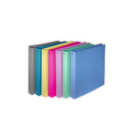 Raccoglitore KingBright - 22 x 30 cm - 4 anelli a R 30 mm - rivestito in PP - colori assortiti - Starline