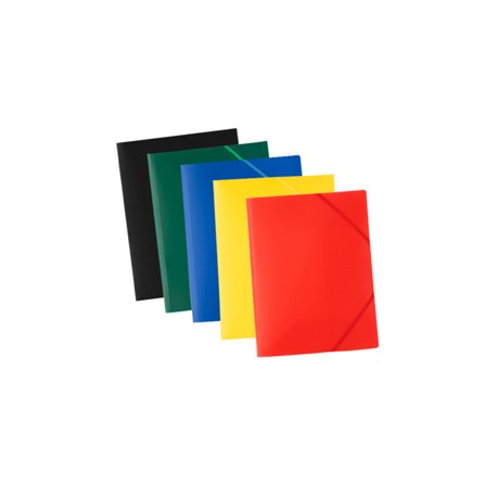 Cartellla 3 lembi con elastico angolare ECO - 24 x 32 cm - PP - colori assortiti - Starline