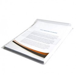 Buste forate con soffietto e patella - spessore 25 mm - liscio - 21 x 30 cm - trasparente - Starline