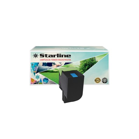 Starline - Toner Ricostruito - per Lexmark - Ciano - 80C2HC0 - 3.000 pag