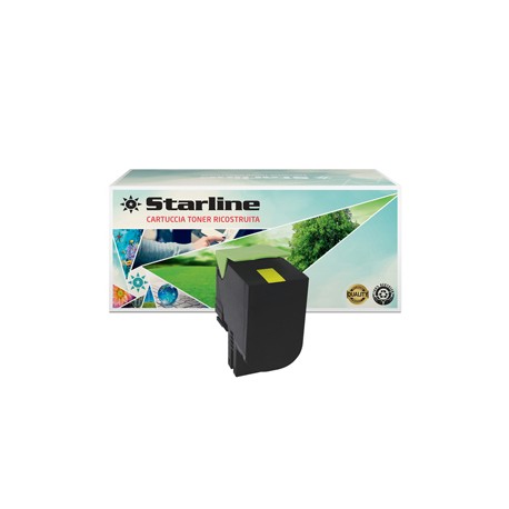 Starline - Toner Ricostruito - per Lexmark - Giallo - 80C2HY0 - 3.000 pag