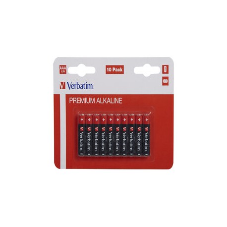 Pila ministilo AAA - 1,5V - alcaline - 49874 - Verbatim - blister 10 pezzi