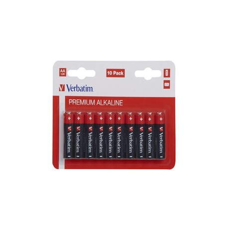Pila stilo AA - 1,5V - alcaline - 49875 - Verbatim - blister 10 pezzi