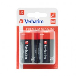 Pila torcia - D - 49923 - alcalina - Verbatim - blister 2 pezzi