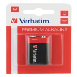Pila Transistor - 9V - 49924 - alcalina - Verbatim - blister 1 pezzo