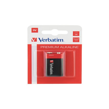 Pila Transistor - 9V - 49924 - alcalina - Verbatim - blister 1 pezzo
