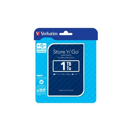 Verbatim - Usb 3.0 portatile Store 'N'Go 9,5mm drive - Blu - 53200 - 1TB