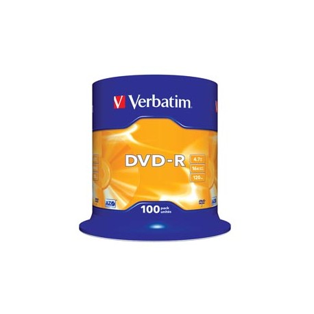 SCATOLA 100 DVD-R SPINDLE 16X 4.7GB SERIGRAFATA