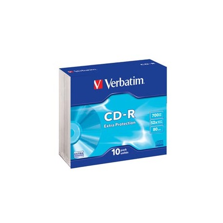 Verbatim - Scatola 10 CD-R DataLife Extra Protection - slim case - 52X - 700MB